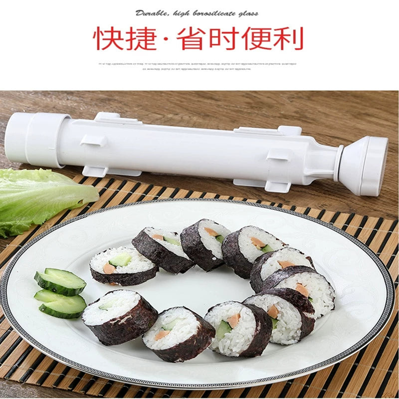 Sushi Mold Kimbap Tools Suit For Home Push DIY Seaweed Rice Balls Maker Material Tools