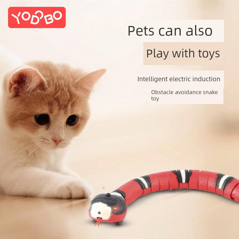 Cat Toy Snake Artificial Electric Self-Hi Relieving Stuffy Handy Gadget Automatic Cat Teaser Kitten Net Red Pet Cat Supplies