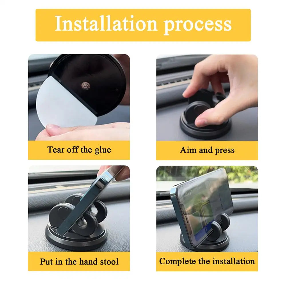 360 Degree Rotating Car Phone Holder Dashboard Holder with Anti-slip Pad for IPhone Samsung Xiaomi Huawei Car Accessories