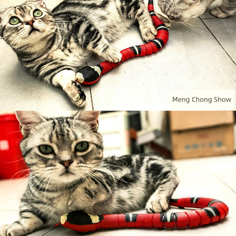 Cat Toy Snake Artificial Electric Self-Hi Relieving Stuffy Handy Gadget Automatic Cat Teaser Kitten Net Red Pet Cat Supplies