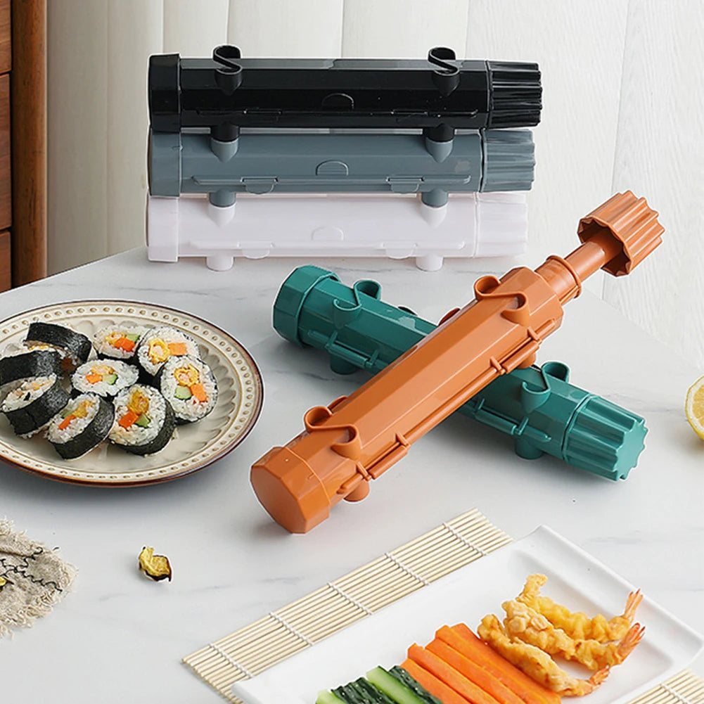 Sushi Maker Mold Cylindrical Vegetable Meat Rolling Tool Kitchen Sushi Tool for Easy Sushi Cooking Rolls Beginner Sushi Kit