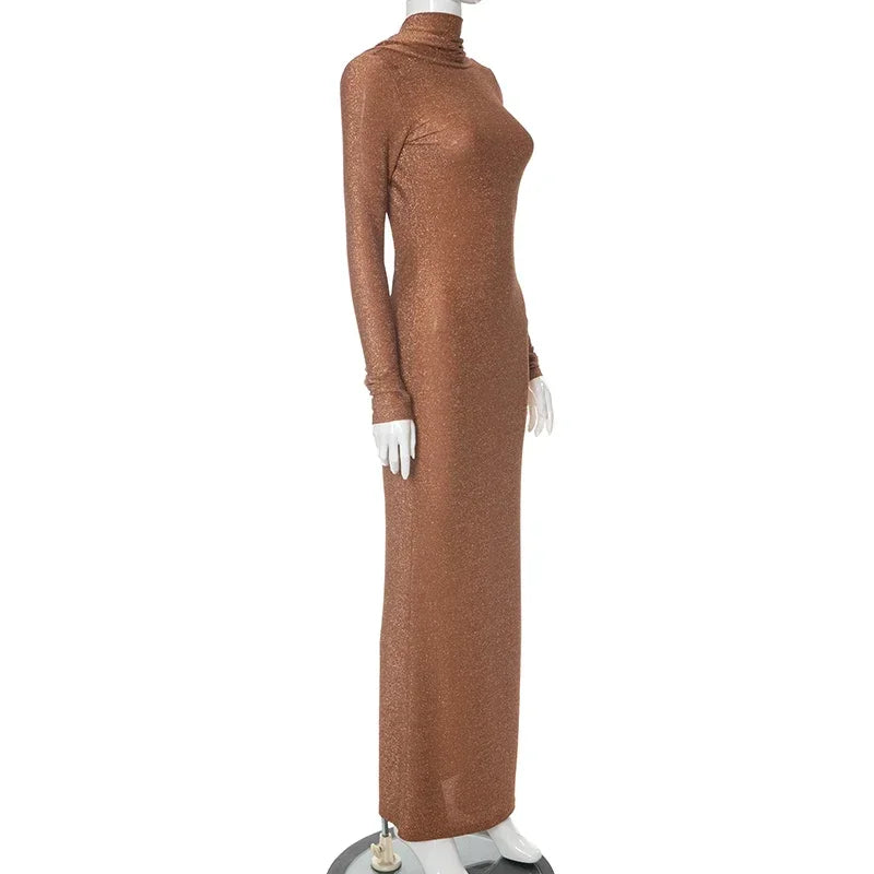 WEIRD PUSS (Backless Turtleneck form fitting dress)