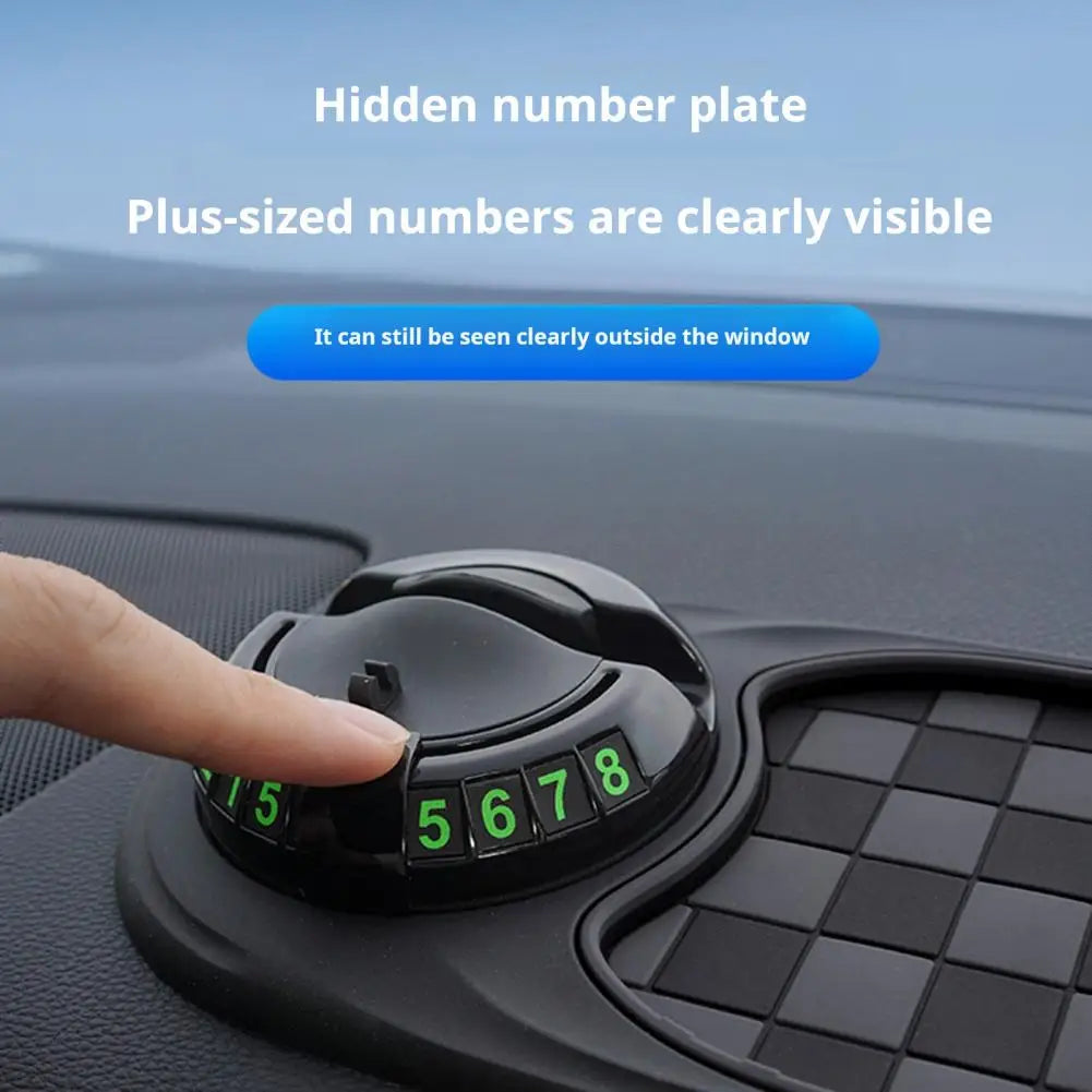 Car Dash Mat With Phone Holder 360-Degree Rotation Non-slip Car Dashboard Grip Pad Phone Mount Vehicle Storage Mat Car Supplies