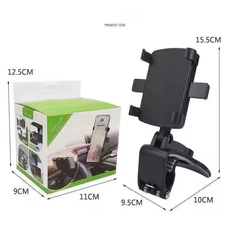 Car Phone Holder Dashboard Clip Universal 360 Degree Rotate Stand Bracket for iPhone Samsung Xiaomi Huawei Car Accessories